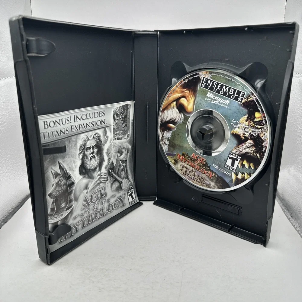 Age of Mythology Bonus Titans Expansion PC 2003 Complete Long Box Manual 3 Disc